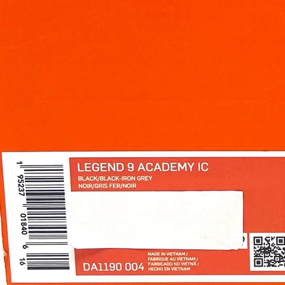 💖MEGA SALE💖Nike Legend 9 Academy IC Black LEATHER MEN'S SNEAKERS DA1190 004 - Picture 11 of 12